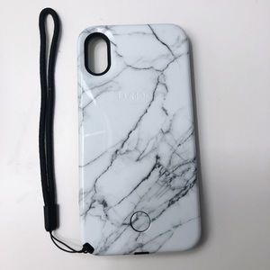 LuMee white marble iPhone X case